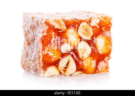 Turkish Delight Isolated on white background Stock Photo