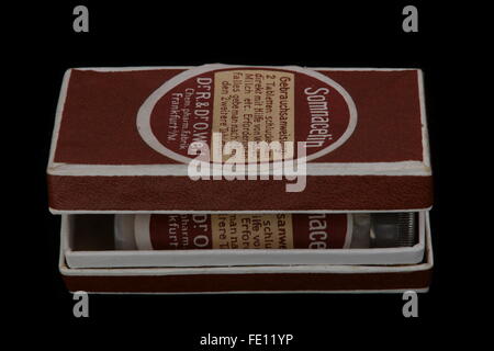 Historic German sample of drug given to German Doctors late 18th early 19th century packaging Stock Photo