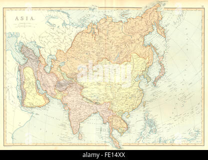 ASIA:Siam British India Belochistan Arabia China Japan Persia.BLACKIE, 1893 map