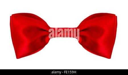 red bow ribbon Isolated on white background Clipping Path Stock Photo