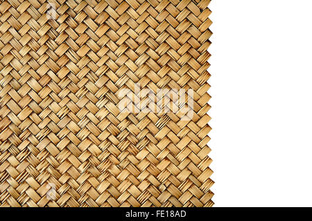 handmade bamboo wave on white background Stock Photo