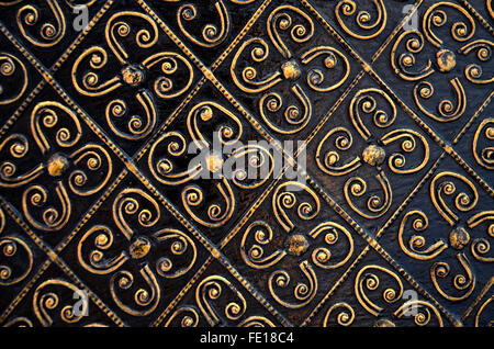Native Thai style wood carving Stock Photo