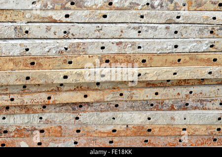 background image of rusty corrugated iron sheets Stock Photo