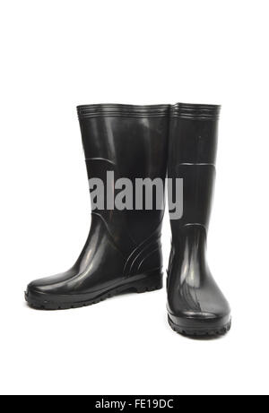 gum boots, photo on the white background Stock Photo