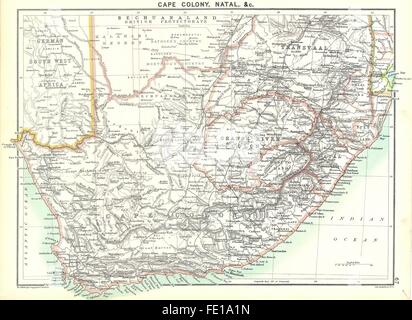 SOUTH AFRICA: Cape Colony & Natal provinces. Namibia coast British ...