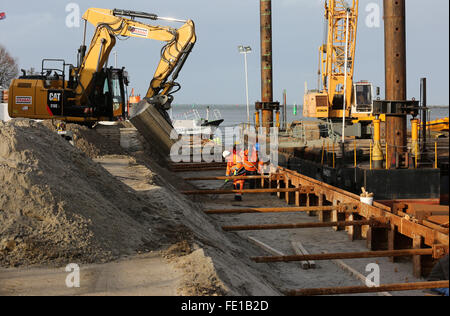 A new wharfage is worked on at mooring site 7 at the cruise ship ...