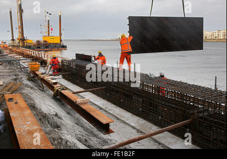 A new wharfage is worked on at mooring site 7 at the cruise ship ...