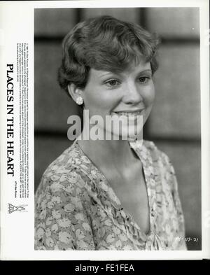 1984 - Lindsay Crouse as Margaret Lomax, a young wife who has to confront her husband's infidelity in Places In The Heart. The film, written and directed by Robert Benton and starring Sally Field, is for release by Tri-Star. © Keystone Pictures USA/ZUMAPRESS.com/Alamy Live News Stock Photo