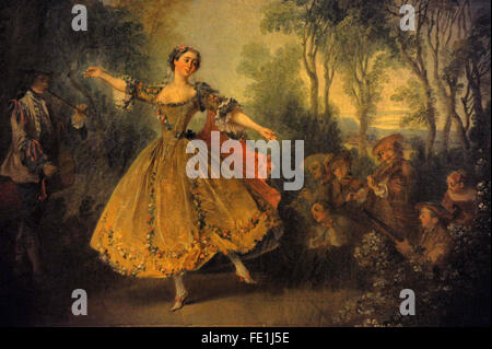 Nicolas Lancret (1690-1743). French painter. La Camargo Dancing, first half of the 18th century. The State Hermitage Museum. Saint Petersburg. Russia. Stock Photo