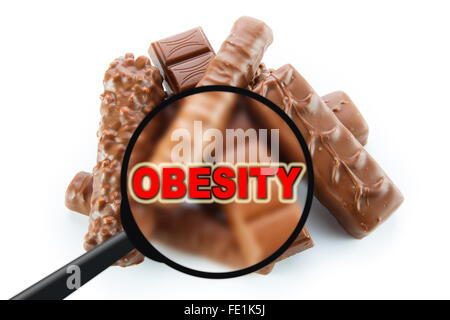 Chocolate bars - nutrition facts Stock Photo