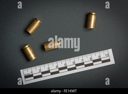 Crime scene empty bullets casings hi-res stock photography and