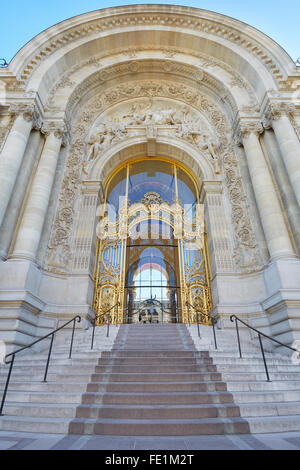 Petit Palais palace, beautiful decorated entrance with stairway in Paris Stock Photo