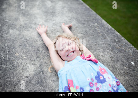 Happy on the ground Stock Photo