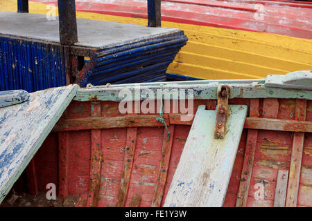 Fishing boats in the town of Caldera, Atacama region, Chile. Stock Photo