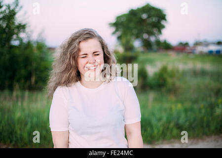 Size Woman Friendly Toothy Smile Oversized Model Deep