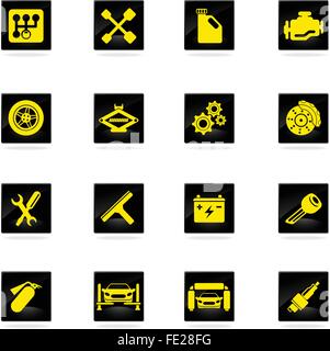 Auto Service Icons Stock Vector