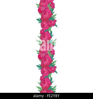 Vector garland with peonies Stock Vector