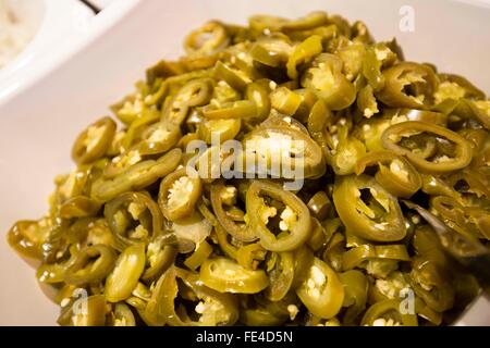 jalapeño peppers in a bowl in a restaurant     www.chrisbullphotographer.com Stock Photo