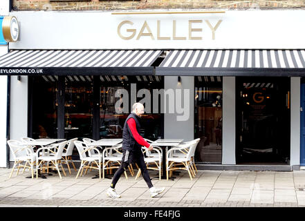 Galley restaurant in Upper Street, Islington, London Stock Photo