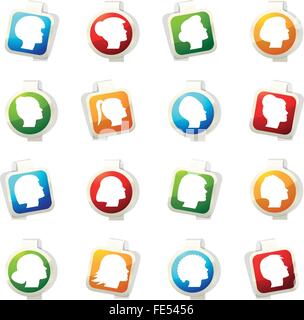 Set of woman face icons Stock Vector Image & Art - Alamy