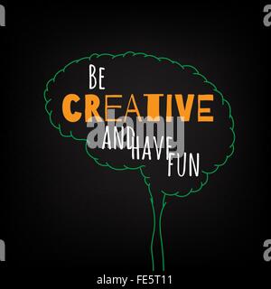 clever ideas in the brain Stock Vector