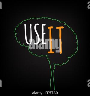 clever ideas in the brain Stock Vector