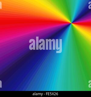 Abstract variegated vector pattern with many colored radial symmetrical beams of visible spectrum Stock Vector