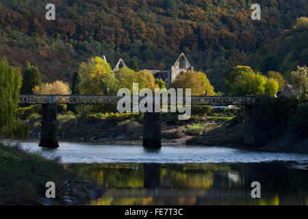 Tintern old railway bridge (Wireworks Bridge) newly refurbished Stock