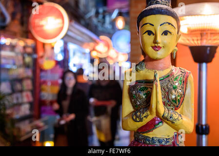 Art and craft displayed in the street of Shanghai in China. Stock Photo