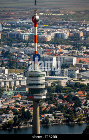 Aerial view, Danube Tower, Danube Tower, TV Tower, Vienna, Vienna, Austria  Stock Photo - Alamy