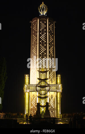 Memorial monument to the Holodomor victims in night. Kyiv, Ukraine Stock Photo