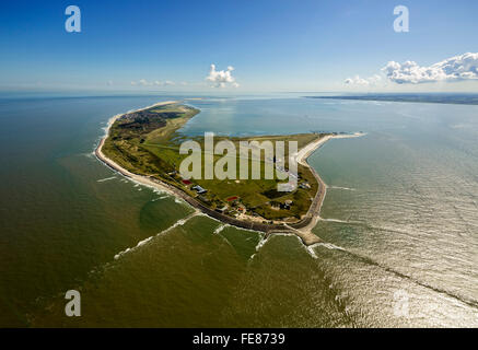 Groynes, Wadden Sea, aerial view, Wangerooge, North Sea, North Sea island, East Frisian Islands, Sea, Lower Saxony, Germany, Stock Photo