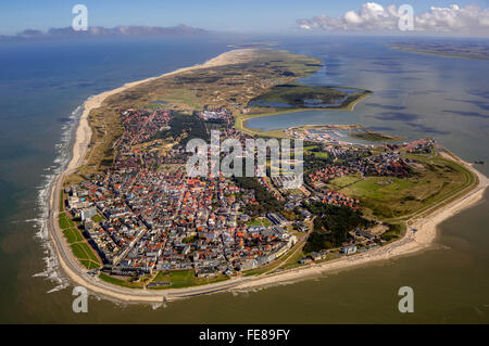 Aerial view, place Norderney, West Island, Wadden Sea, aerial view, Norderney, North Sea, North Sea island, East Frisian Islands Stock Photo