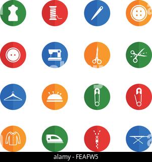 Tailoring simply icons Stock Vector Image & Art - Alamy