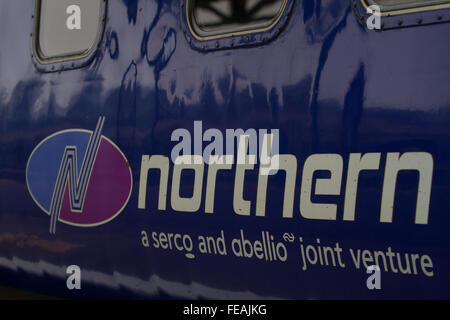 The logo for Northern Rail which is due to end April 16. This is the side of a class 156 DMU at Chester Railway Station