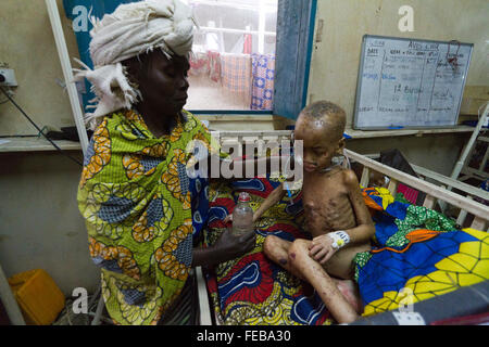 Pediatric care in the MSF hospital , Rutshuru, North Kivu, Democratic Republic of the Congo, DRC, Africa Stock Photo