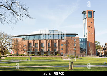 Royal Shakespeare Theatre and Swan Theatre in Stratford-upon-Avon, England, the birthplace of William Shakespeare. Stock Photo