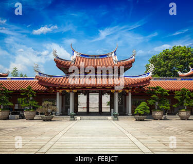 Gates of Lian Shan Shuang Lin Monastery Stock Photo