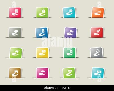 Insurance simply icons Stock Vector