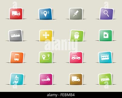 Navigation simply icons Stock Vector