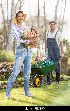 Cute couple doing some gardening activities Stock Photo