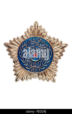 Awards of the USSR, badge of the Order of the Red Star of the Bukhara People's Soviet Republic Stock Photo