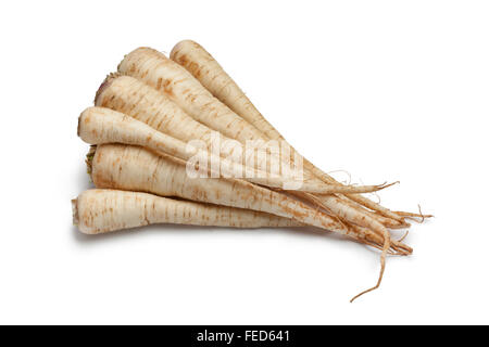 Fresh parsley roots on white background Stock Photo