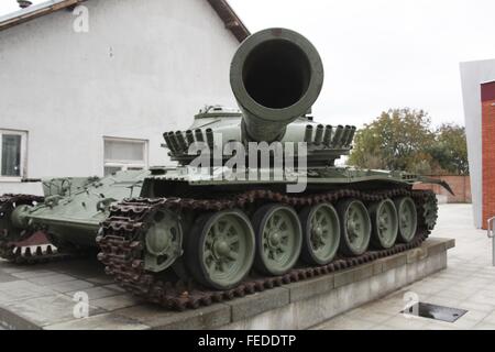 Heavy tank T-80 in Vukovar, Croatia - leftover after civil war Stock Photo