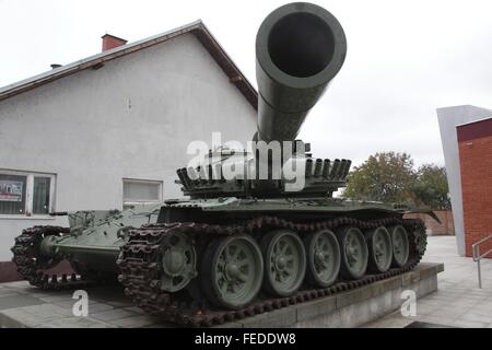 Heavy tank T-80 in Vukovar, Croatia - leftover after civil war Stock Photo