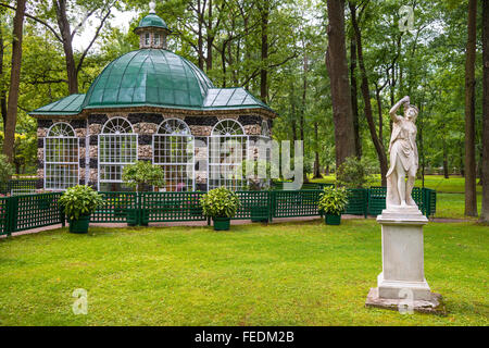 Gardens of the Peterhof Palace, Petergof, Saint Petersburg, Russia Stock Photo