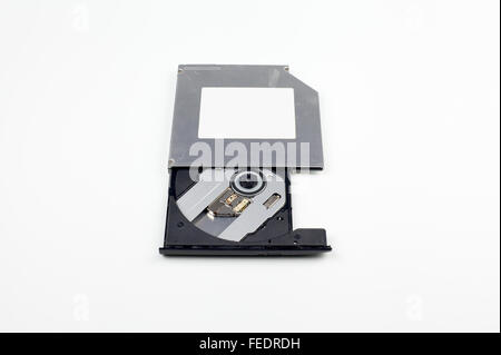 Internal DVD Drive for notebook opened Stock Photo