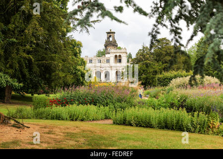 Derelict Italian style building and bell tower at Trentham Gardens Stoke on Trent Staffordshire Staffs England UK Stock Photo