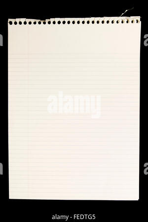 Blank Pages Torn Form Spiral Notebook Stock Photo