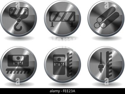 Building equipment icons set Stock Vector